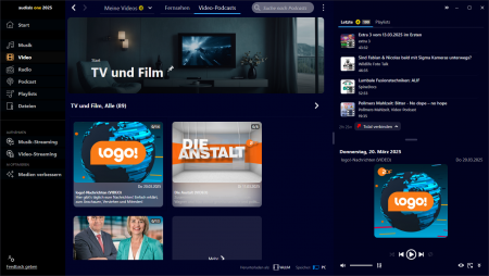 Videopodcasts ansehen mit Audials