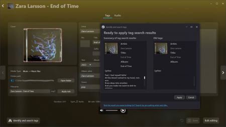 Find lyrics, ID3 tags, cover art
